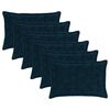 vidaXL Housse de coussin 6 pc HOUTEN Bleu marine 50 x 80 cm