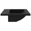vidaXL Lavabo en granit 600 x 450 x 120 mm Noir