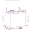 vidaXL Bo&icirc;te de Rangement ch&ecirc;ne artisanal 60 x 42 x 46 cm