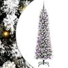 vidaXL Sapin de No&euml;l artificiel Blanc 240 cm PVC, m&eacute;tal et plastique