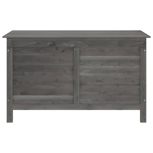 vidaXL Bo&icirc;te de rangement de jardin anthracite bois massif de sapin
