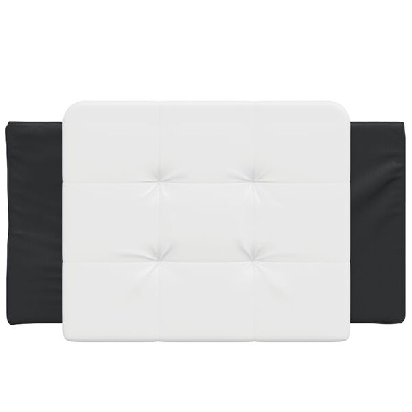 vidaXL Coussin de tête de lit Zadar noir et blanc 90 cm similicuir