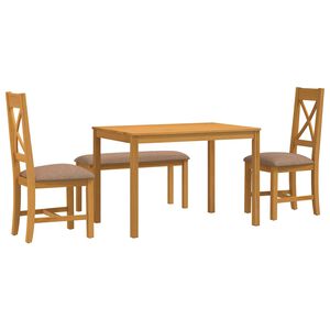 vidaXL Ensemble de salle &agrave; manger 4 pc Gris Bois de ch&ecirc;ne massif