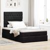 vidaXL Cadre de lit ottoman avec matelas noir 120x190 cm velours