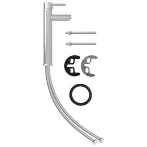 vidaXL Mitigeur de salle de bain Nickel 12x30 cm