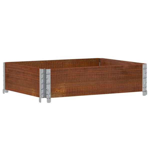 vidaXL Jardini&egrave;re marron 80x60 cm bois massif de pin