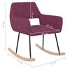 vidaXL Chaise &agrave; bascule Violet Tissu