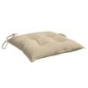 vidaXL Coussins de chaise lot de 2 beige 40x40x7 cm tissu oxford