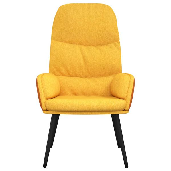 vidaXL Chaise de relaxation Jaune moutarde Tissu
