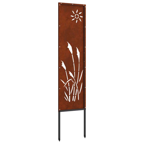 vidaXL &Eacute;cran de confidentialit&eacute; de jardin Fretwork Rouill&eacute; 32 x 140 cm