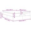 vidaXL Cadre de lit ottoman et matelas gris clair 140x190 velours