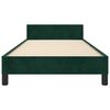 vidaXL Cadre de lit sans matelas vert fonc&eacute; 100x200 cm velours