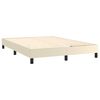 vidaXL Sommier &agrave; lattes de lit avec matelas Cr&egrave;me 140x190cm Similicuir