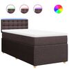 vidaXL Sommier &agrave; lattes de lit avec matelas Marron fonc&eacute; 100x200 cm