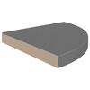 vidaXL Étagères d'angle flottantes 4 pcs gris brillant 35x35x3,8cm MDF