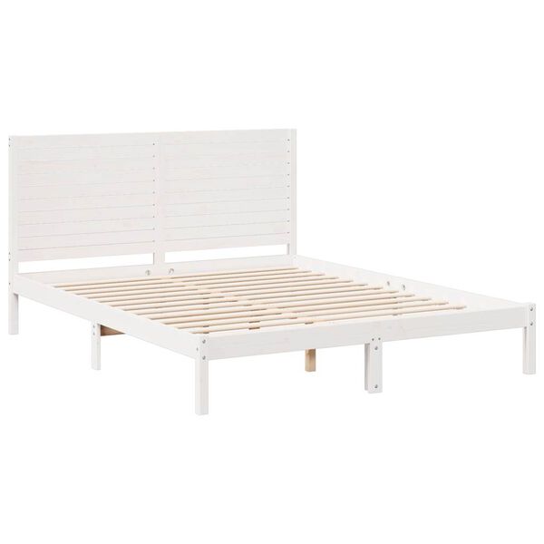 vidaXL Cadre de lit extra long sans matelas 140x220 cm bois massif