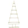 vidaXL Arbre de Noël en métal Doré 150 cm Acier peint par poudre