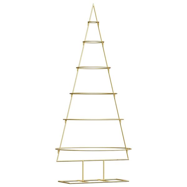 vidaXL Arbre de Noël en métal Doré 150 cm Acier peint par poudre