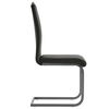 vidaXL Chaises &agrave; manger cantilever lot de 4 gris similicuir