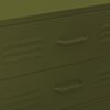 vidaXL Commode Vert olive 80x35x101,5 cm Acier