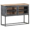 vidaXL Buffet Gris 100x30x70 cm Bois d'acacia massif