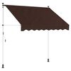 vidaXL Auvent r&eacute;tractable manuel Marron 150 cm