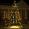 vidaXL Arbre de No&euml;l c&ocirc;ne 360 LED d'int&eacute;rieur/d'ext&eacute;rieur 143x250 cm