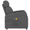 vidaXL Fauteuil &eacute;lectrique de massage Gris fonc&eacute; Tissu