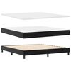 vidaXL Lit &agrave; ressorts avec matelas Noir 180 x 200 cm Simili cuir