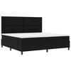 vidaXL Lit &agrave; ressorts avec matelas Noir 200 x 200 cm tissu