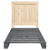 vidaXL Cadre de lit sans matelas gris 90x200 cm bois de pin massif