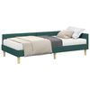 vidaXL Cadre de lit d'angle avec matelas 2 pc Vert fonc&eacute; 100 x 200 cm