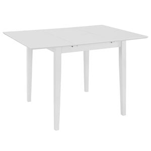 vidaXL Table &agrave; manger extensible Blanc (80-120)x80x74 cm MDF