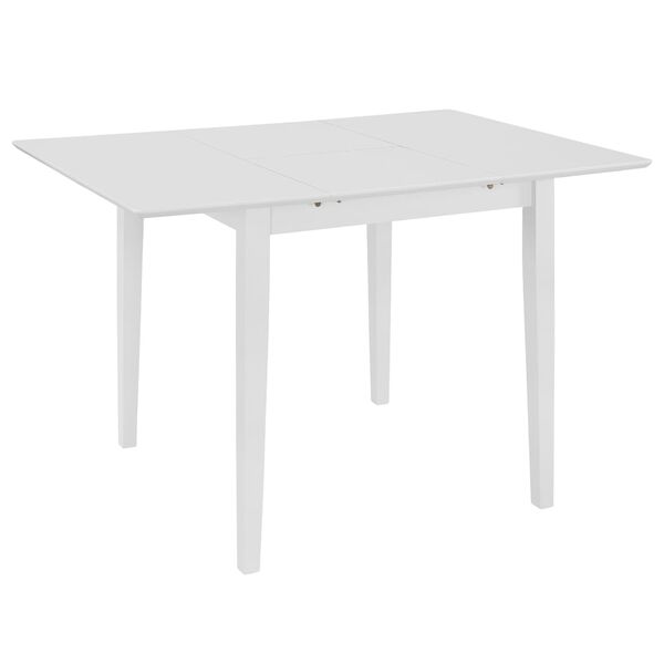 vidaXL Table &agrave; manger extensible Blanc (80-120)x80x74 cm MDF