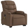 vidaXL Fauteuil de massage inclinable Marron Tissu