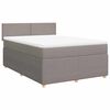 vidaXL Sommier &agrave; lattes de lit avec matelas Taupe 160x200 cm Tissu
