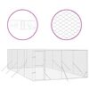 vidaXL Chenil d'ext&eacute;rieur pour chiens argent&eacute; 4x8x2 m acier galvanis&eacute;