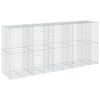vidaXL Panier gabion avec couvercle 450x100x200 cm fer galvanis&eacute;