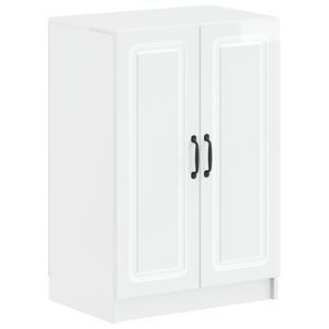 vidaXL Cabinet &agrave; chaussures UTRECHT 59,5 x 39,5 x 87 cm Blanc brillant