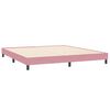 vidaXL Sommier &agrave; lattes de lit avec matelas rose 180x220 cm velours