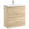vidaXL Ensemble de mobilier de salle de bain Ch&ecirc;ne Sonoma