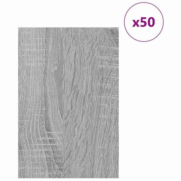vidaXL Panneaux d&eacute;coratifs 50 pcs Gris Sonoma 40 x 60 x 0,27 cm