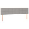 vidaXL Têtes de lit 2 pcs Gris clair 100x5x78/88 cm Tissu