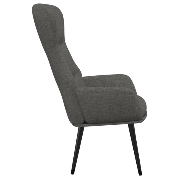 vidaXL Chaise de relaxation Gris fonc&eacute; Tissu