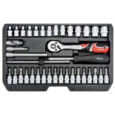 YATO Kit d'outils de 38 pièces en métal Noir YT-14471