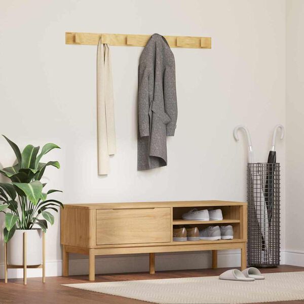 vidaXL Banc de couloir avec tiroir FLORO Cire marron 115 x 40 x 45 cm