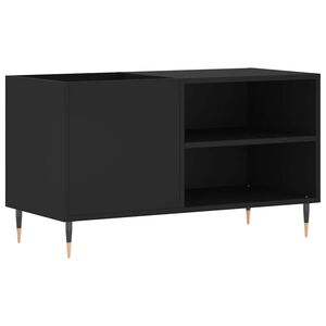vidaXL Armoire &agrave; disques noir 85x38x48 cm bois d'ing&eacute;nierie