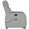 vidaXL Fauteuil de massage inclinable gris nuage tissu