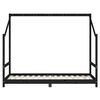 vidaXL Cadre de lit pour enfants noir 90x190 cm bois de pin massif