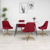 vidaXL Chaises &agrave; manger pivotantes lot de 4 rouge bordeaux velours